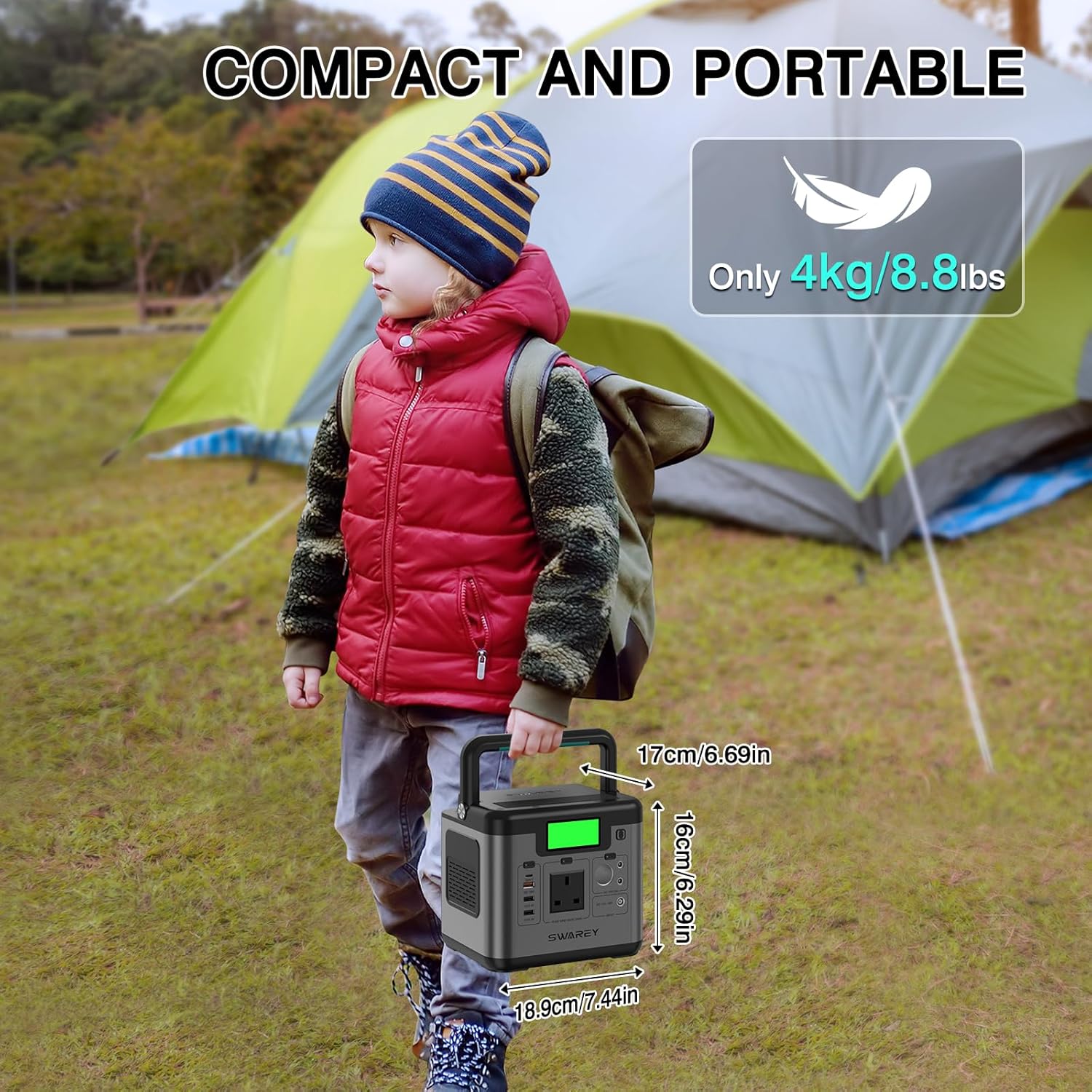 Buy SWAREY,SWAREY S500 Portable Power Station – 518Wh / 500W (1000W Surge) - Gadcet UK | UK | London | Scotland | Wales| Near Me | Cheap | Pay In 3 | Power Stations