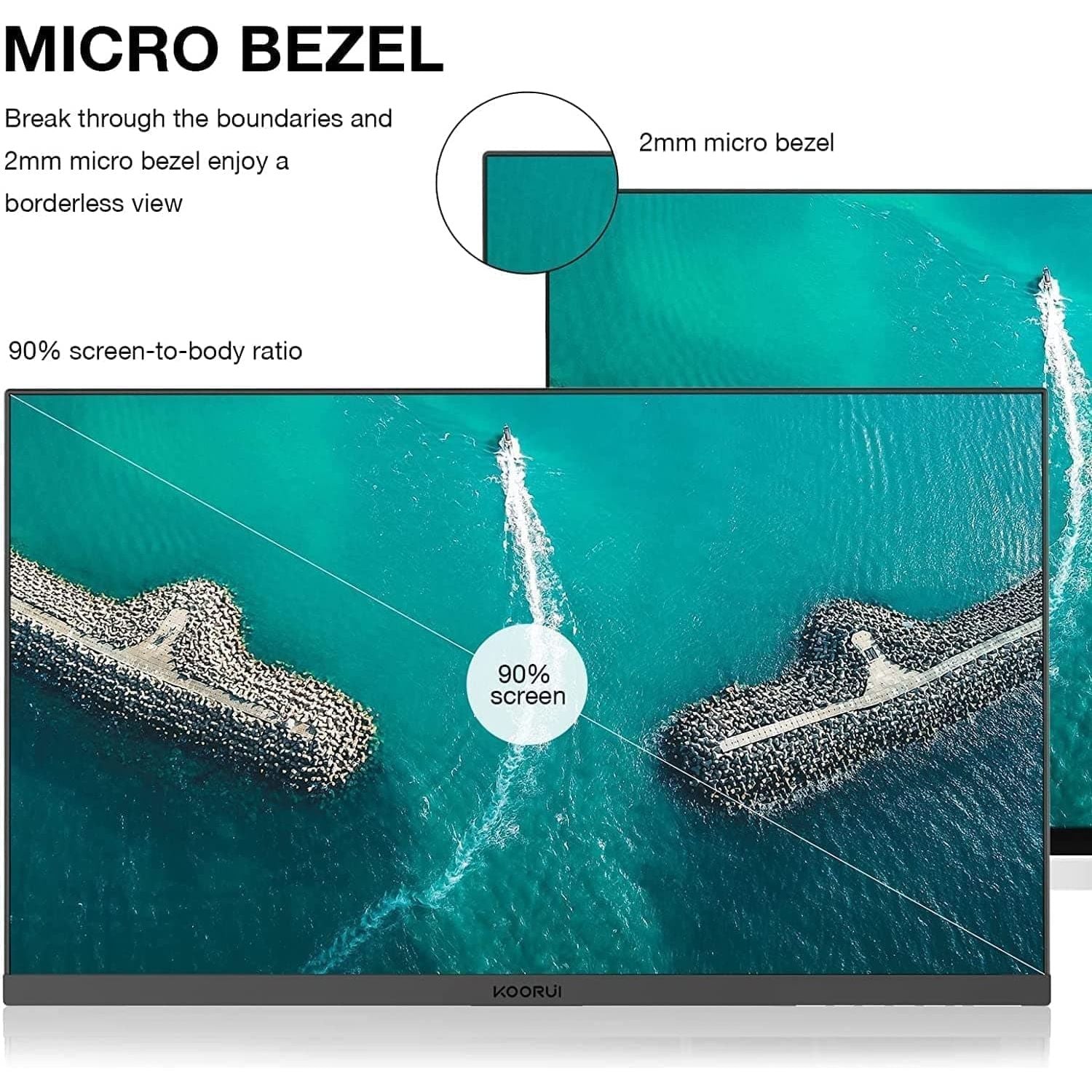 Buy KooRui,KOORUI 22 Inch Business Computer Monitor, FHD 1080p 75hz Desktop Monitor, Ultra Thin Eye Care Bezel HDMI VGA Ports LED Monitor for PC, Black - Gadcet.com | UK | London | Scotland | Wales| Ireland | Near Me | Cheap | Pay In 3 | Computer Monitors