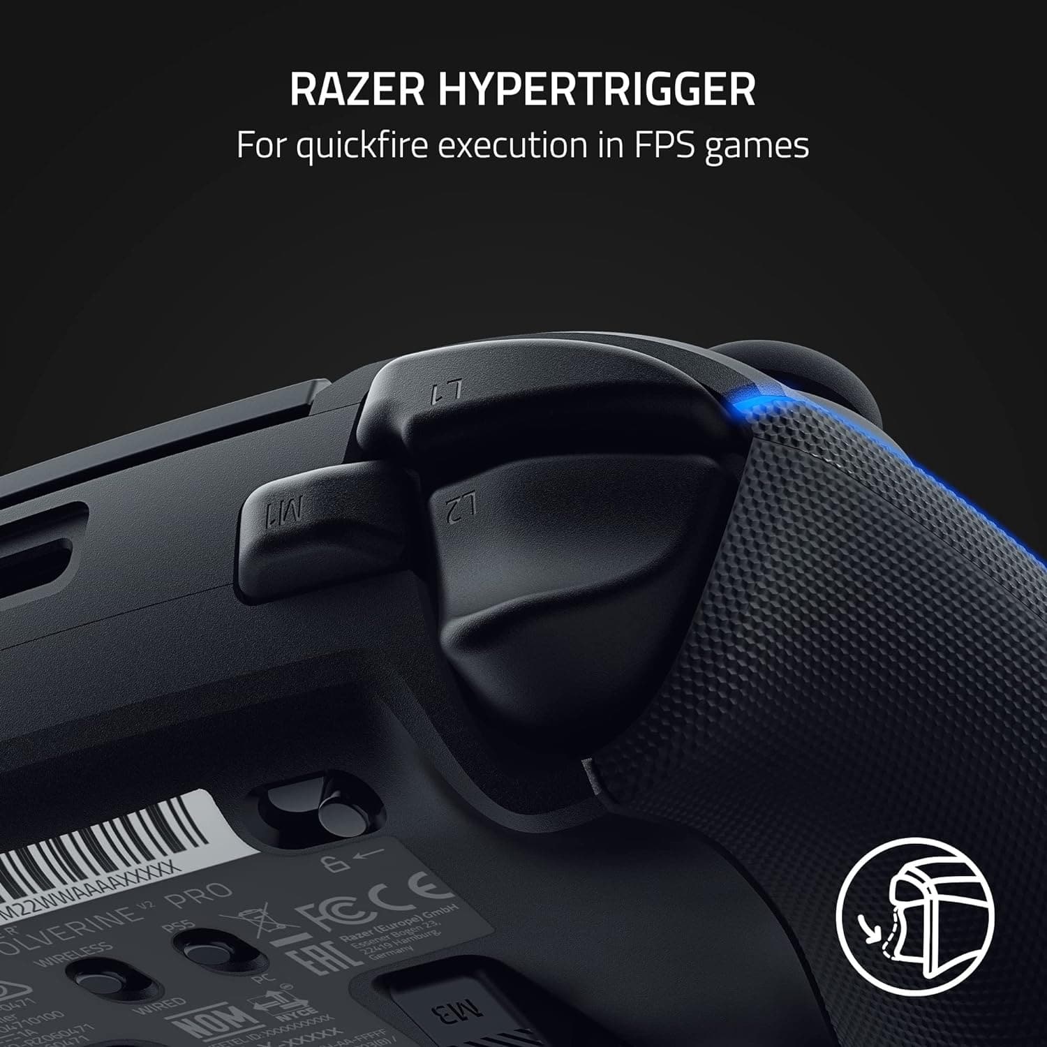 Buy Alann Trading Limited,Razer Wolverine V2 Pro - Wireless Pro Gaming Controller for PS5 Consoles and PC (HyperSpeed Wireless, Mecha-Tactile Action Buttons, 8-Way Microswitch D-Pad, HyperTrigger) Black - Gadcet UK | UK | London | Scotland | Wales| Near Me | Cheap | Pay In 3 | Game Controllers