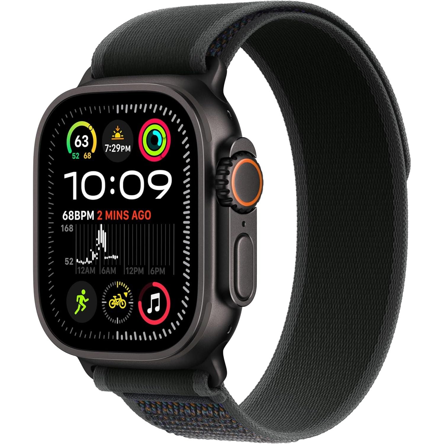 Buy Apple,Apple Watch Ultra 2 GPS + Cellular 49mm Black Titanium Sports Watch Black Sport Strap - Gadcet UK | UK | London | Scotland | Wales| Near Me | Cheap | Pay In 3 | Smart Watches