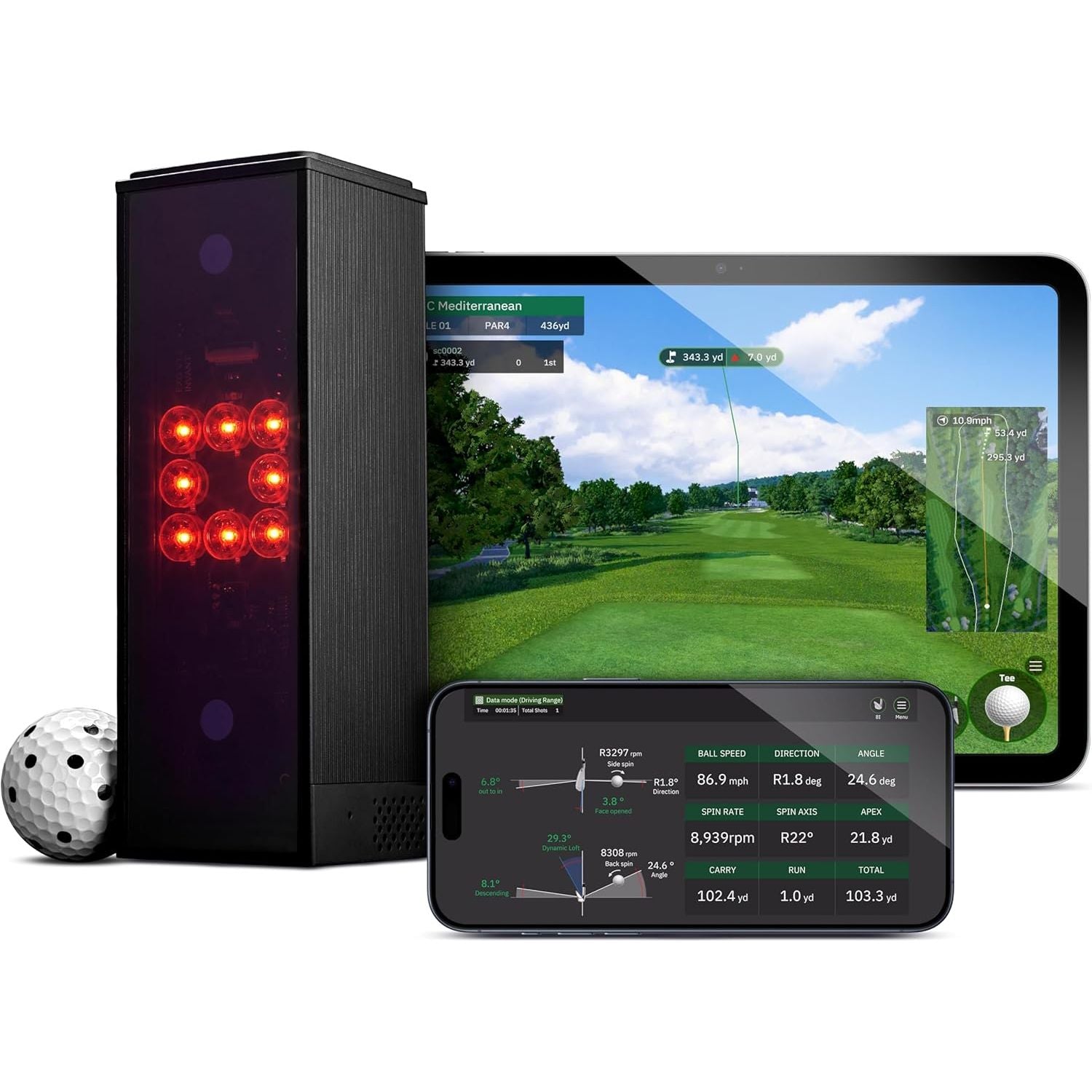 Buy Square,Square Golf Indoor Golf Launch Monitor – Portable Golf Simulator & Swing Analysis System - Gadcet UK | UK | London | Scotland | Wales| Near Me | Cheap | Pay In 3 | Golf Training Aids