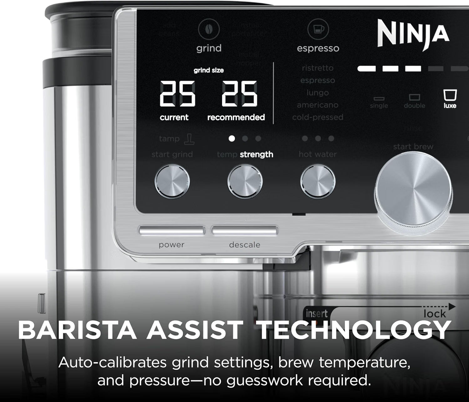 Ninja Luxe Café Pro ES701UK 3-in-1 Coffee Machine – Espresso, Filter Coffee & Cold Brew – Silver / Stainless Steel