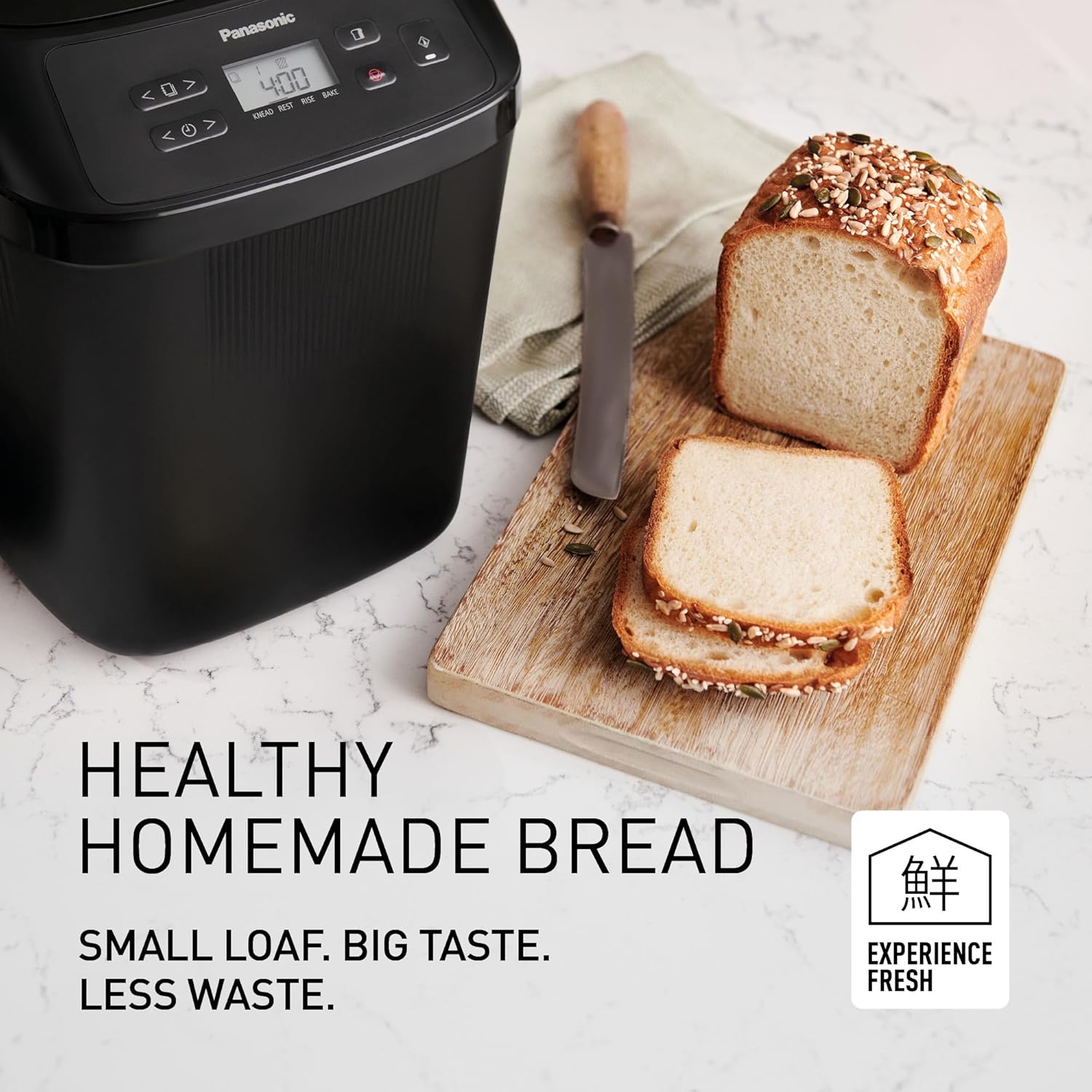 Buy Panasonic,Panasonic SD-PN100 Automatic Mini Bread Maker – Compact Design, 18 Programmes, Gluten-Free Options, Black - Gadcet UK | UK | London | Scotland | Wales| Near Me | Cheap | Pay In 3 | Breadmakers