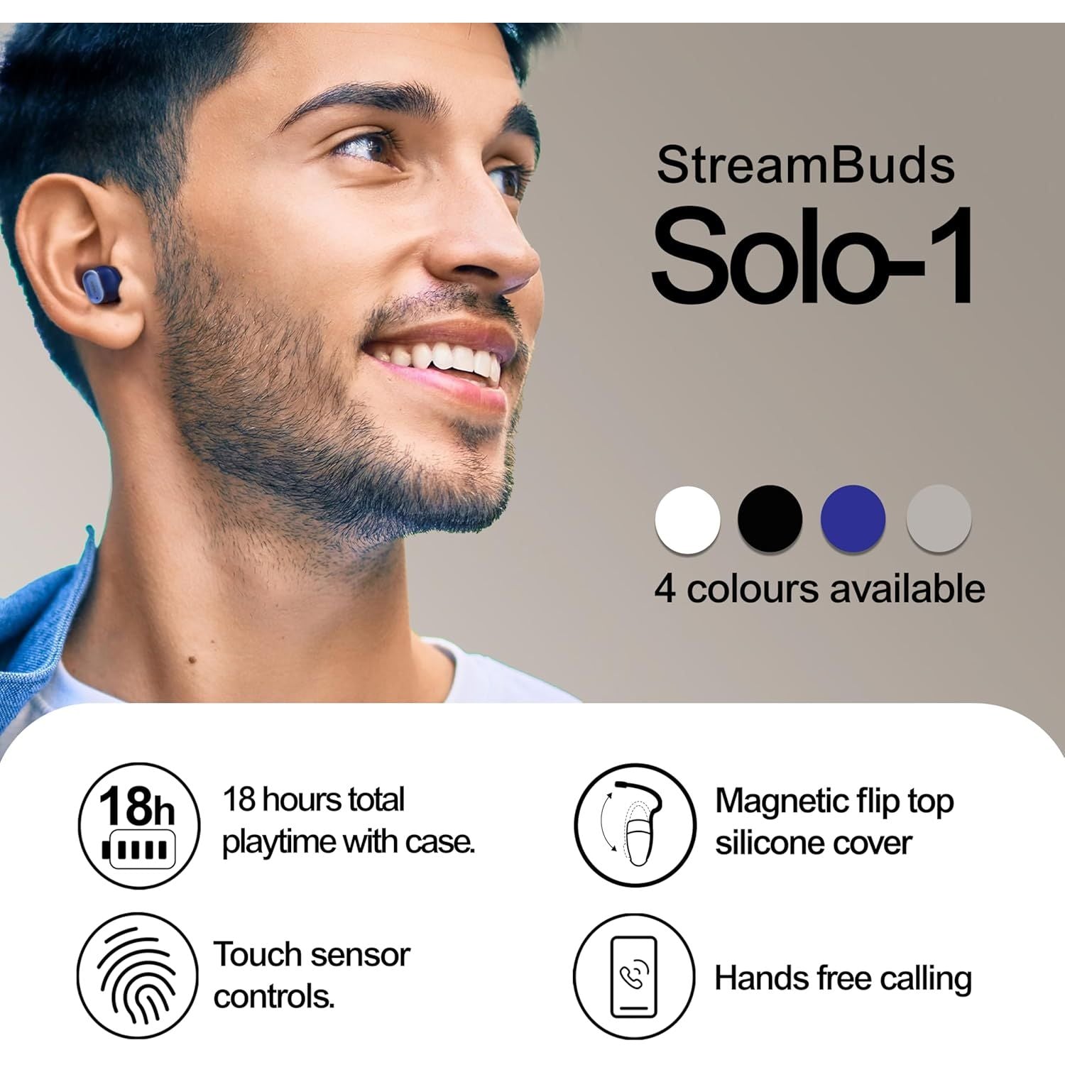 Buy Mixx,Mixx StreamBuds Solo 1 True Wireless Earbuds – Bluetooth In-Ear Headphones, 18H Playtime, Black - Gadcet UK | UK | London | Scotland | Wales| Near Me | Cheap | Pay In 3 | In-Ear Headphones