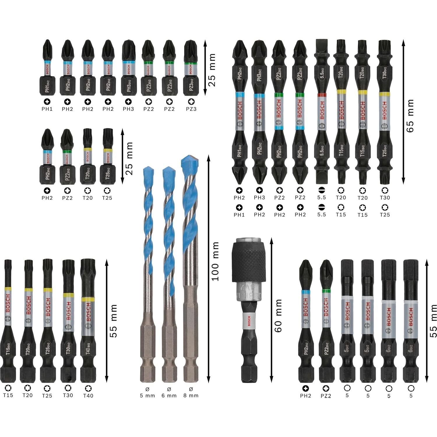 Buy Bosch,Bosch Professional 35-Piece Pick & Click Drill Bit Set with Universal Holder for Impact Drivers - Gadcet UK | UK | London | Scotland | Wales| Near Me | Cheap | Pay In 3 | Power Tool