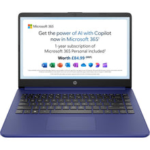 Buy HP,HP 14" Laptop (14-dq6001na) – Intel N150, 4GB RAM, 128GB UFS Storage, HD Display, Windows 11 Home, Microsoft 365 Personal (1 Year) – Indigo Blue - Gadcet UK | UK | London | Scotland | Wales| Near Me | Cheap | Pay In 3 | Laptops
