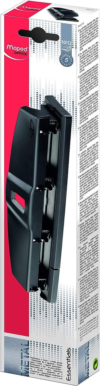 Buy Maped,Maped Office Essentials Four Hole Metal Hole Punch, 28 cm - Gadcet UK | UK | London | Scotland | Wales| Ireland | Near Me | Cheap | Pay In 3 | Office Supplies