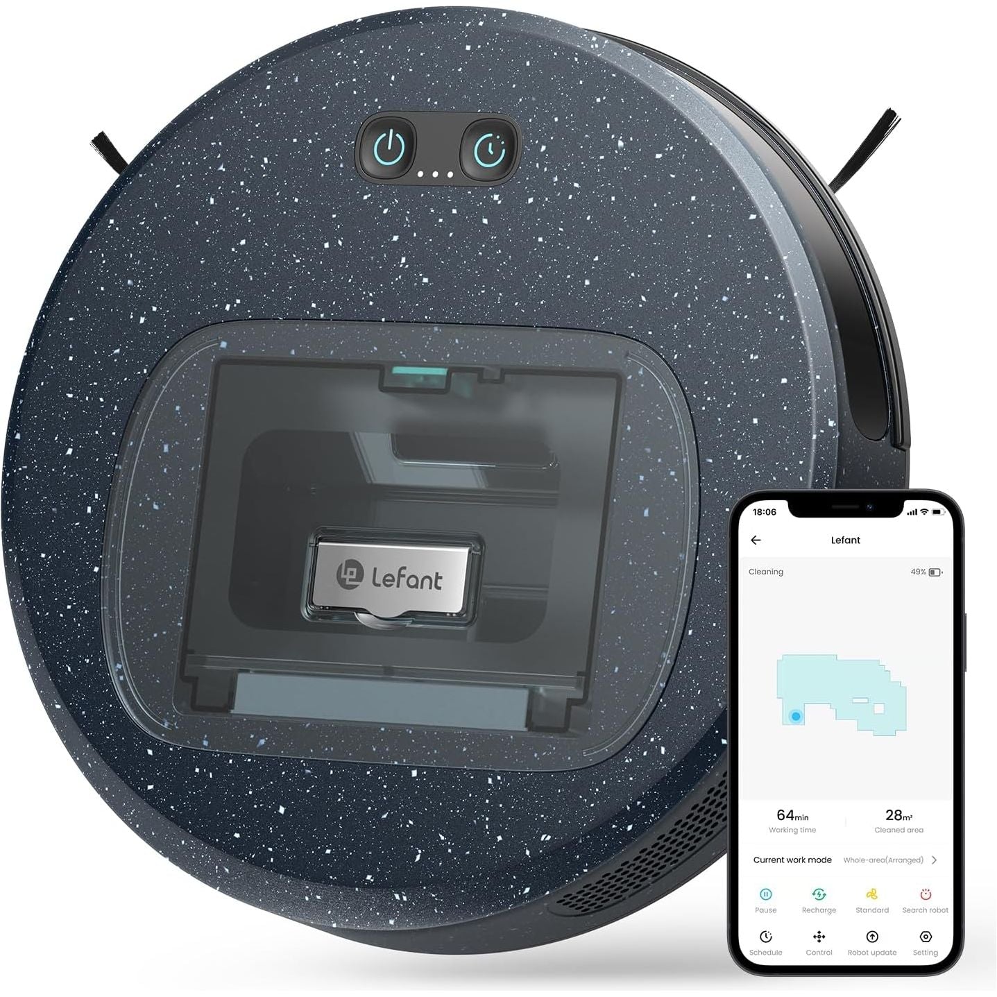 Buy Lefant,Lefant F1 Robot Vacuum Cleaner – 5000Pa Strong Suction, 28x6.9cm Super-Thin, 600ml Visual Dust Box, Virtual Magnetic Stripe, Alexa-Compatible, Starry Skins - Gadcet UK | UK | London | Scotland | Wales| Near Me | Cheap | Pay In 3 | Vacuums