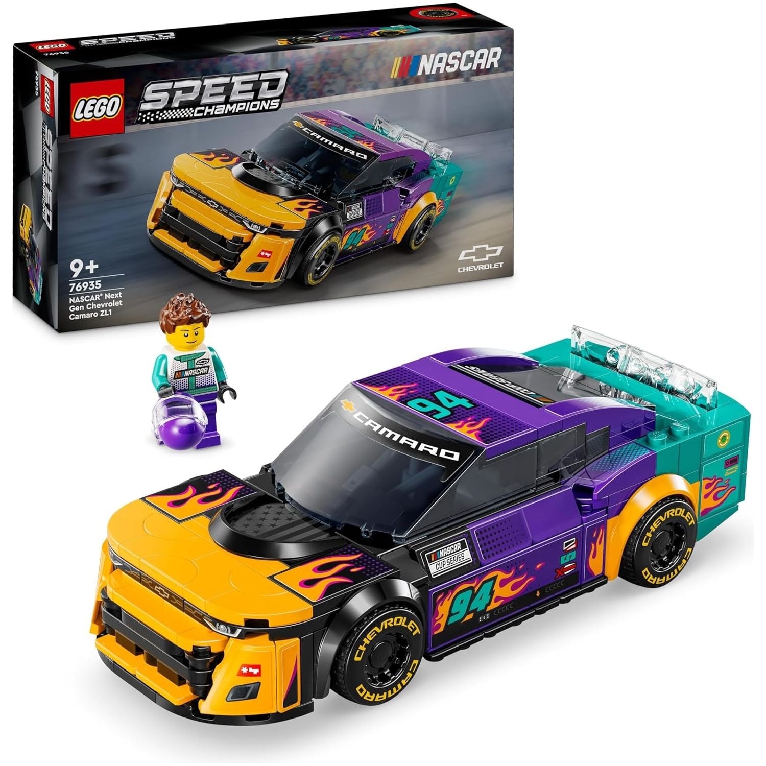 Buy Lego,LEGO Speed Champions NASCAR Next Gen Chevrolet Camaro ZL1 Race Car Toy - Vehicle Playset for 9+ Year Old Boys & Girls, Kids' Bedroom Decoration, Birthday Gift Idea - 76935 - Gadcet UK | UK | London | Scotland | Wales| Near Me | Cheap | Pay In 3 | Building Toys