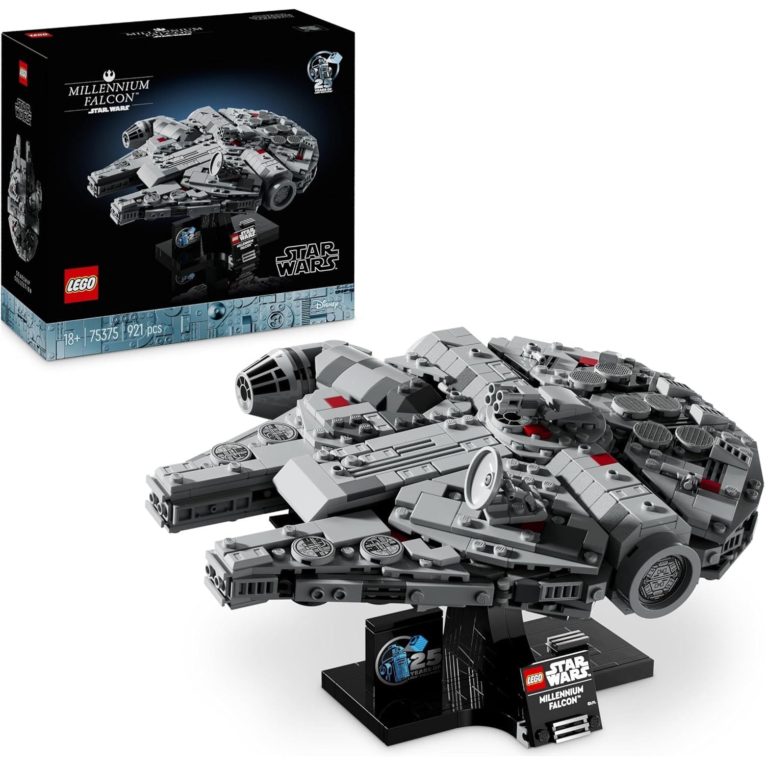 Buy LEGO,LEGO Star Wars Millenium Falcon 25th Anniversary Set for Adults, Collectible A New Hope Starship Vehicle Model Kit, Home or Office Décor, Birthday Gifts for Men, Women and Fans - Gadcet UK | UK | London | Scotland | Wales| Near Me | Cheap | Pay In 3 | Interlocking Blocks