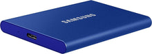 Buy Samsung,SAMSUNG T7 Portable SSD 500GB - Up to 1050MB/s - USB 3.2 External Solid State Drive, Blue - Gadcet UK | UK | London | Scotland | Wales| Ireland | Near Me | Cheap | Pay In 3 | External hard drives