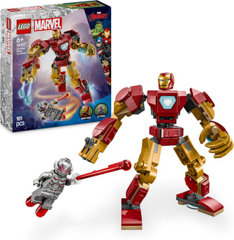 Buy LEGO,LEGO Marvel Iron Man Mech vs. Ultron - Buildable Super Hero Toy with 2 Minifigures - Build-and-Play Figure Set - Avengers Birthday Gift for 6 Plus Year Old Boys & Girls - Gadcet UK | UK | London | Scotland | Wales| Near Me | Cheap | Pay In 3 | Interlocking Blocks