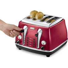 Buy De'Longhi,De'Longhi Icona Micalite CTOM4003R 4-Slice Toaster - Red - Gadcet UK | UK | London | Scotland | Wales| Near Me | Cheap | Pay In 3 | Small Kitchen Appliances