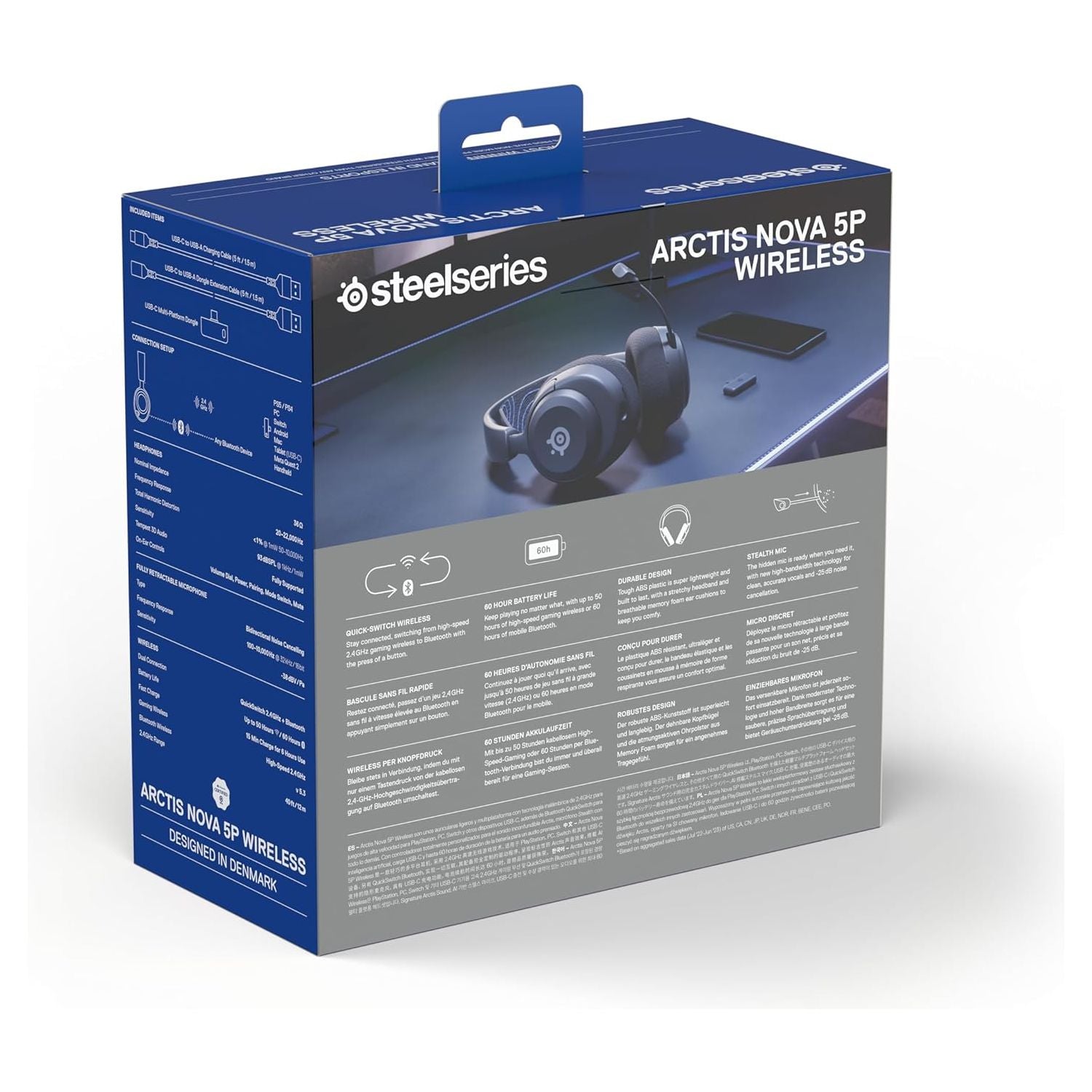Buy SteelSeries,SteelSeries Arctis Nova 5P Wireless Gaming Headset for PS5, 100+ Audio Presets, 60H Battery, 2.4GHz/BT, ClearCast Gen2 Mic, PS4, PC, Switch, Mobile - Gadcet UK | UK | London | Scotland | Wales| Near Me | Cheap | Pay In 3 | Headsets