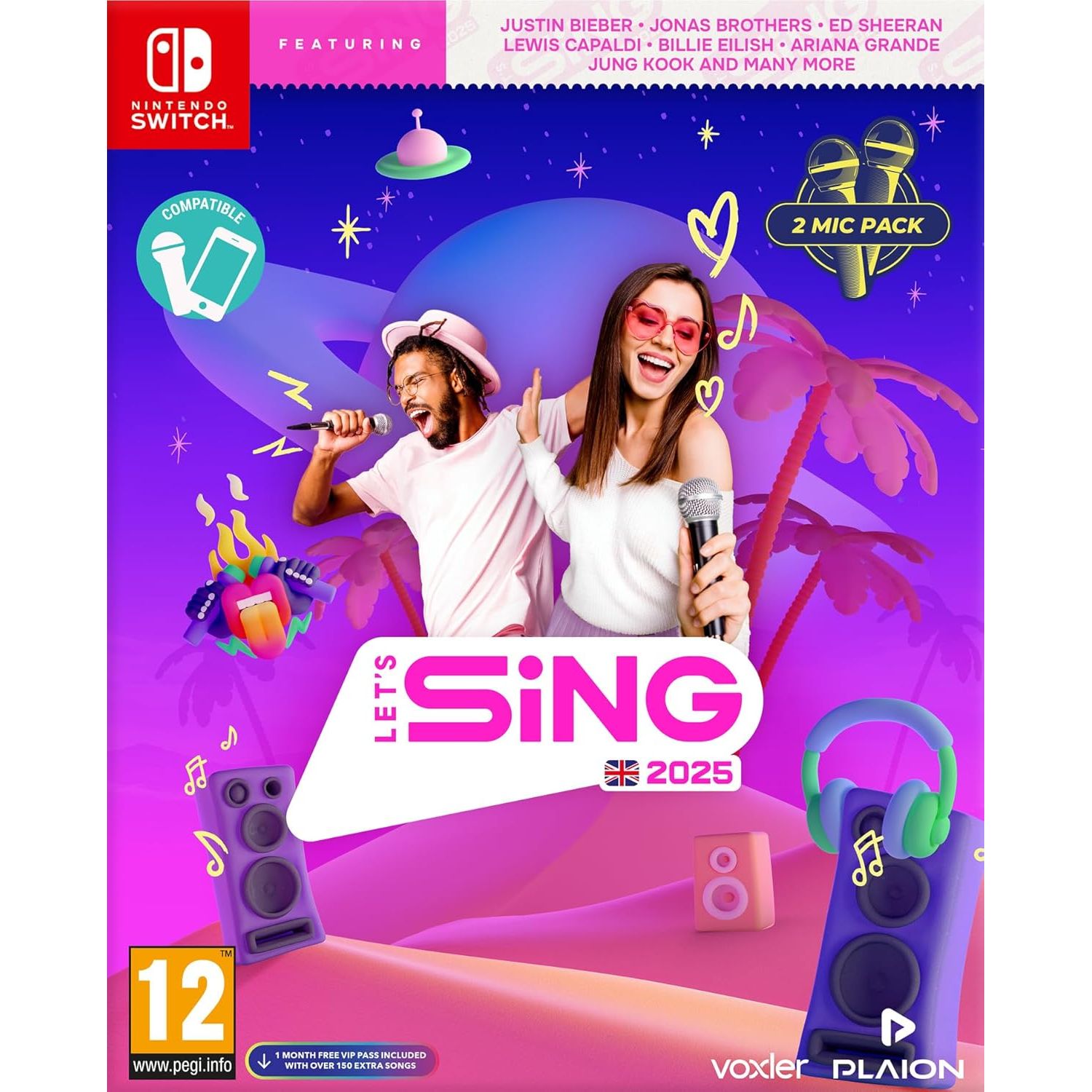 Buy Nintendo,Let’s Sing 2025 2 Mic Pack UK Edition Nintendo Switch Karaoke Game - Gadcet UK | UK | London | Scotland | Wales| Near Me | Cheap | Pay In 3 | Video Game Software