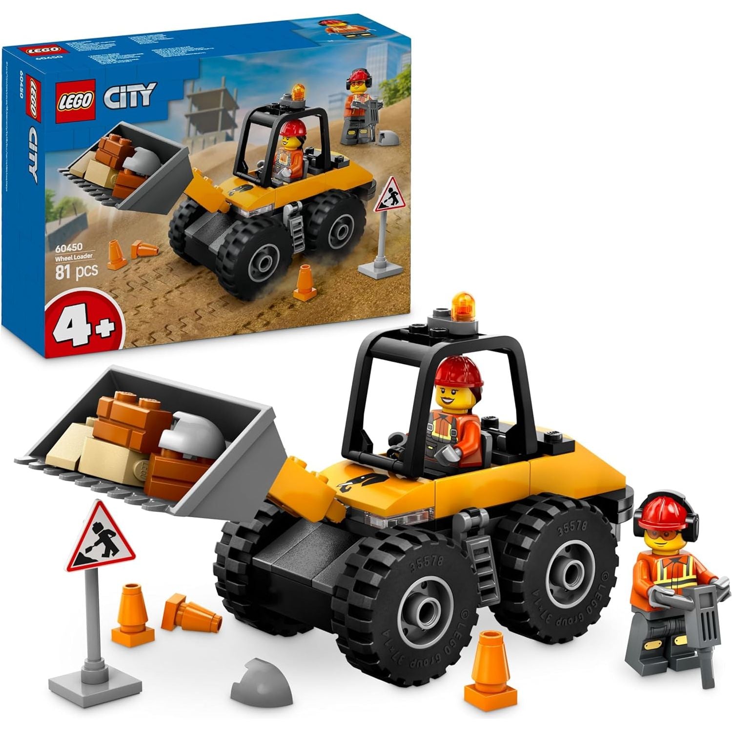 Buy LEGO,LEGO City Yellow Construction Wheel Loader Toy - Vehicle Building Set for Toddlers, 4+ Year Old Boys & Girls - Preschool Montessori Gift Ideas - Gadcet UK | UK | London | Scotland | Wales| Near Me | Cheap | Pay In 3 | Construction Set Toys