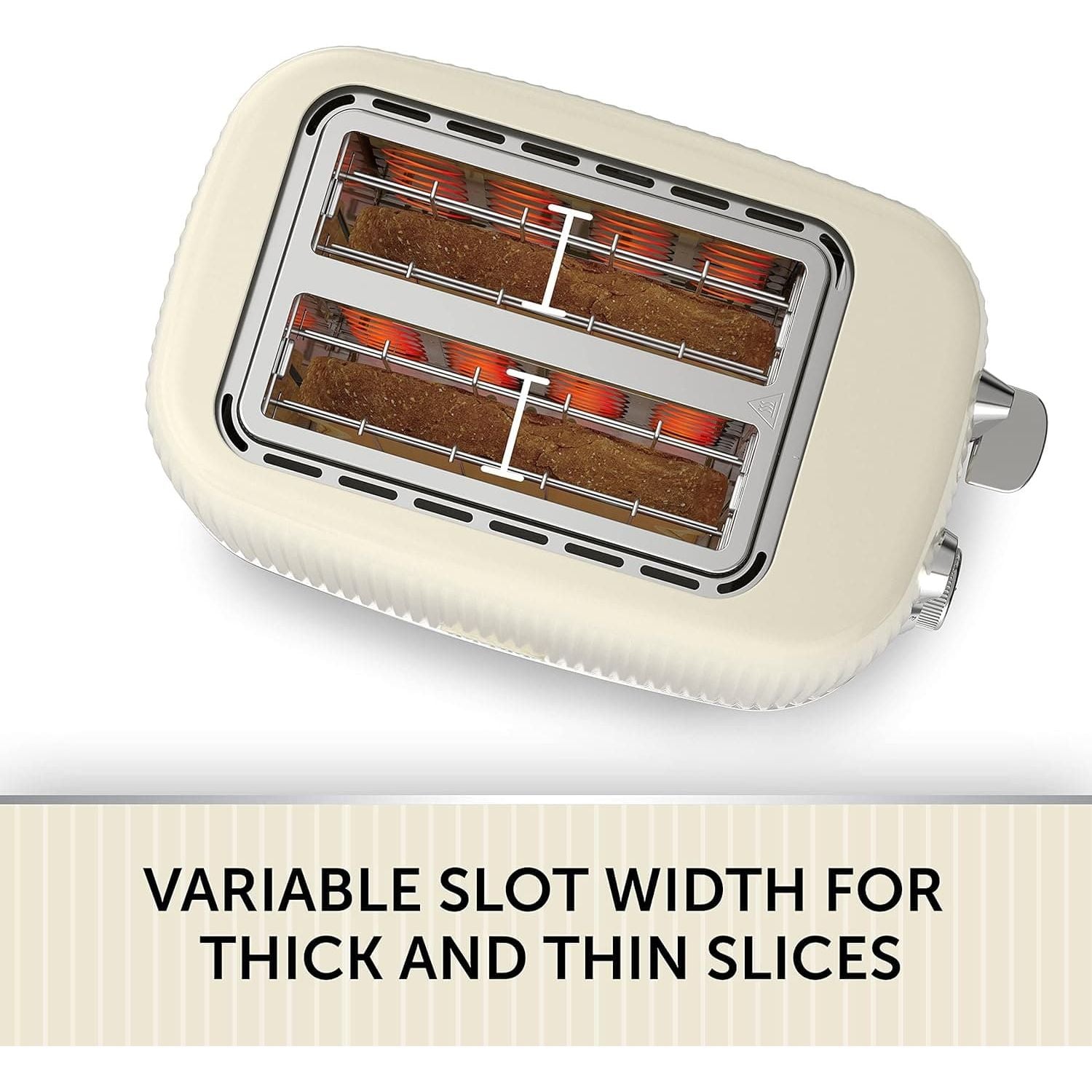 Buy BREVILLE,Breville Bold Vanilla Cream 2-Slice Toaster with High-Lift and Wide Slots | Cream and Silver Chrome - Gadcet UK | UK | London | Scotland | Wales| Ireland | Near Me | Cheap | Pay In 3 | Electronics