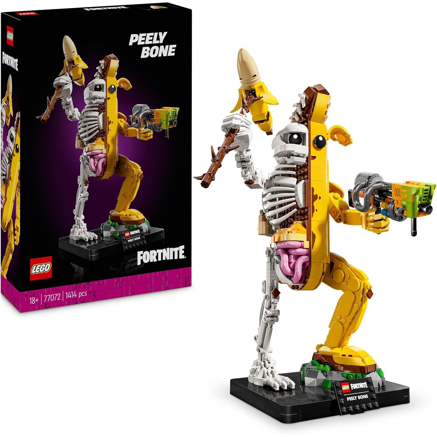 Buy LEGO,LEGO Fortnite Peely Bone – Set 77072 | Includes Paint Launcher & Peely Pick Pickaxe | Collectible Display Figure for Gaming Fans - Gadcet UK | UK | London | Scotland | Wales| Near Me | Cheap | Pay In 3 | Action Figures
