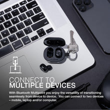 JLab JBuds Mini True Wireless Earbuds, Bluetooth In-Ear Headphones with Mic, 20H Playtime, EQ3 Sound, Multipoint, Charging Case – Black