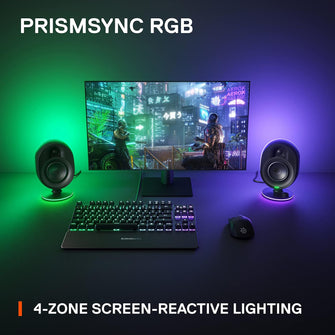 Buy SteelSeries,SteelSeries Arena 7 2.1 Gaming Speakers – Illuminated, 2-Way Design, Powerful Bass & Subwoofer, USB, Aux, Optical, Bluetooth, Wired – Compatible with PC, PlayStation, Mobile, Mac – UK Plug - Gadcet UK | UK | London | Scotland | Wales| Near Me | Cheap | Pay In 3 | Bluetooth Speaker