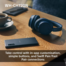 Sony WH-CH720N Wireless Bluetooth Noise Cancelling Over-Ear Headphones, Ambient Sound Mode, Lightweight Design, up to 50 hr battery life, iOS & Android - Blue