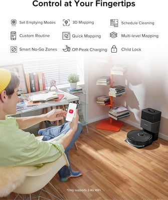 Buy Roborock,Roborock Q5 Pro+ Robot Vacuum with Mop – Self-Emptying, 5500Pa Suction, DuoRoller Brush, Smart Navigation – Ideal for Pet Hair & Hard Floors - Gadcet UK | UK | London | Scotland | Wales| Near Me | Cheap | Pay In 3 | Vacuums