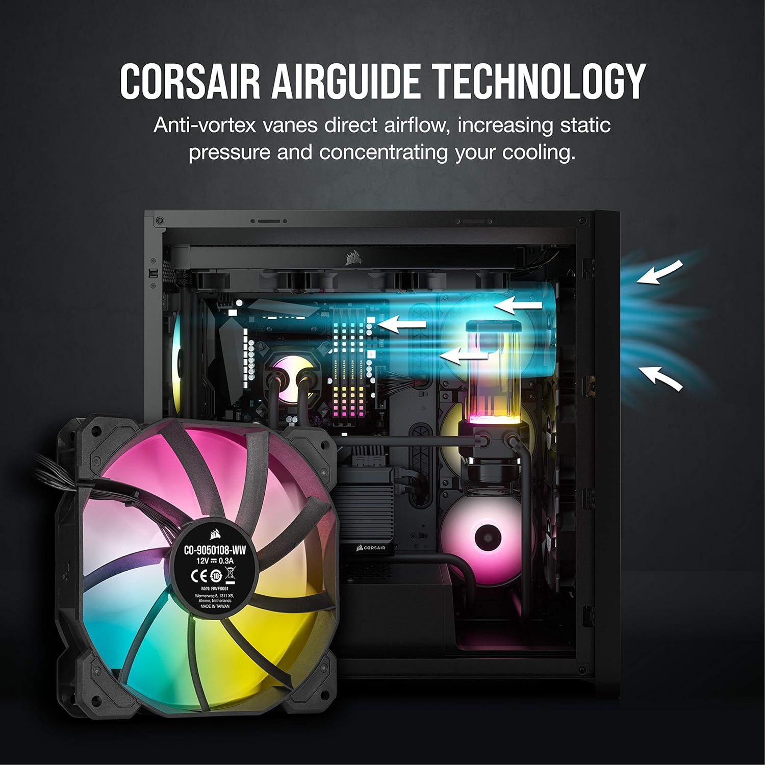 Buy Corsair,Corsair iCUE SP120 RGB ELITE 120mm PWM Triple Fan Kit - iCUE Lighting Node CORE, AirGuide Technology, 8 RGB LEDs, Low Noise (18 dBA), Up to 1500 RPM - Black - Gadcet UK | UK | London | Scotland | Wales| Near Me | Cheap | Pay In 3 | Computer Accessories