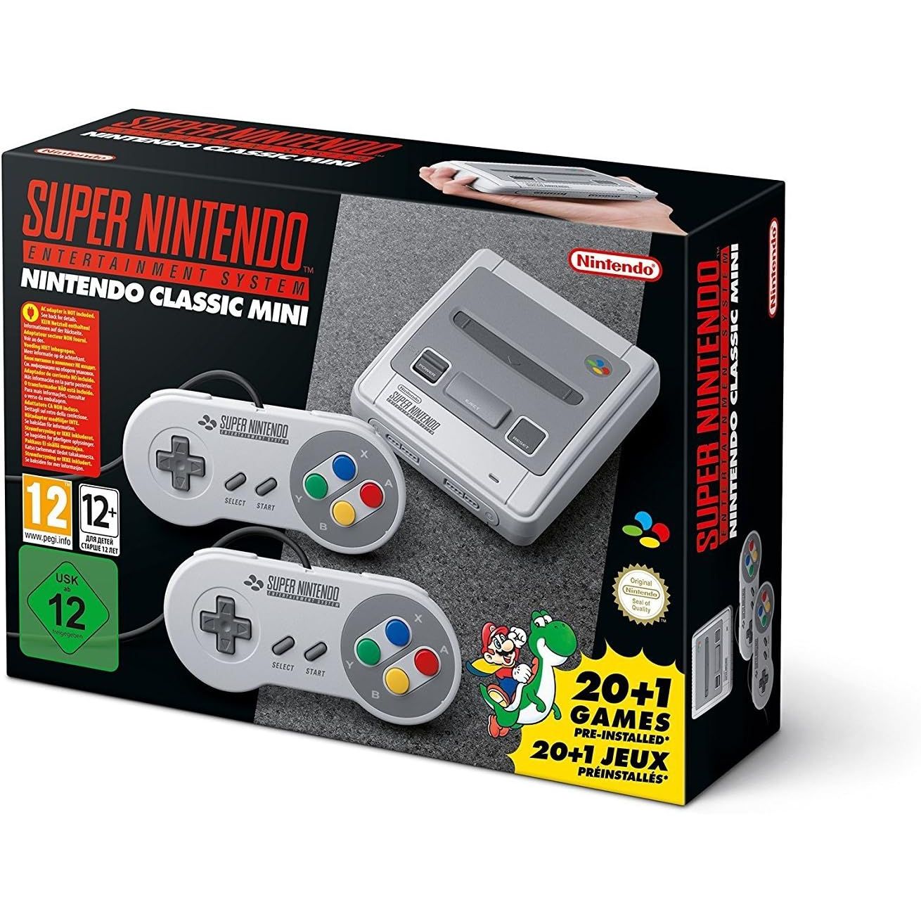 Nintendo Classic Mini: Super Nintendo Entertainment System – 21 Built-In SNES Games with 2 Controllers