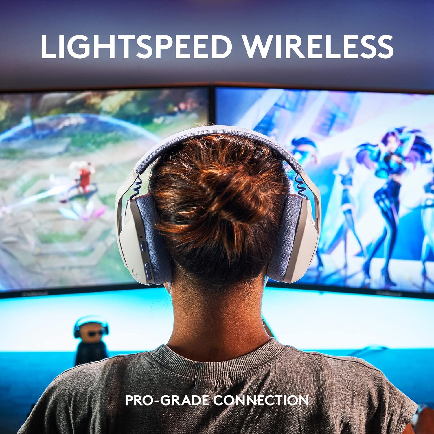 Buy Logitech,Logitech G435 LIGHTSPEED & Bluetooth Wireless Gaming Headset - Ultra Lightweight 165g over-ear headphones, built-in mics, 18h battery, compatible with Dolby Atmos, PC, PS4, PS5, Mobile - White - Gadcet UK | UK | London | Scotland | Wales| Near Me | Cheap | Pay In 3 | Headphones & Headsets