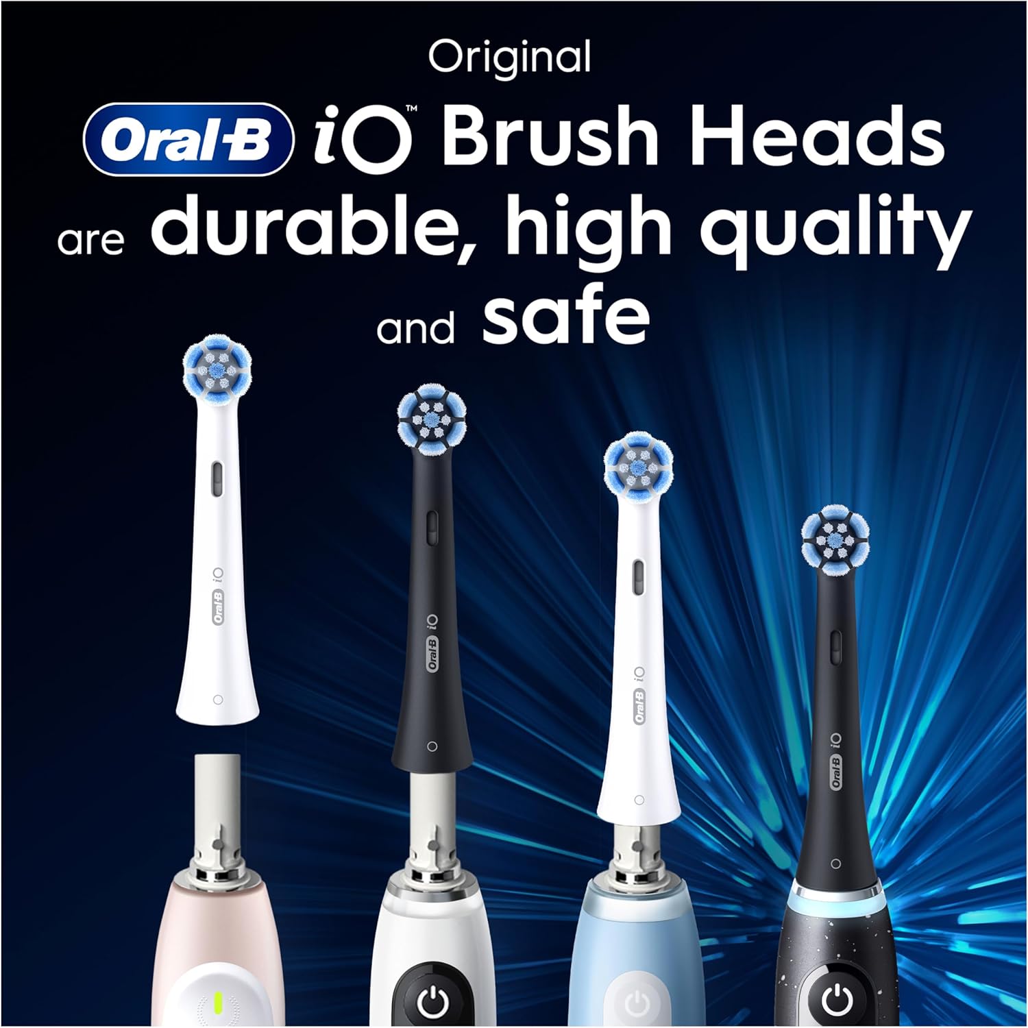 Buy Oral-B,Oral-B iO Gentle Care Replacement Brush Heads – Black, 4 Count - Gadcet UK | UK | London | Scotland | Wales| Near Me | Cheap | Pay In 3 | Toothbrush Replacement Heads