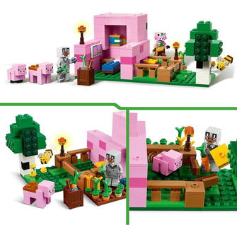 Buy LEGO,LEGO Minecraft The Baby Pig House (21268) – Building Toy with Farm Animals, Forest Biome, Hero Figure & Mobs – Gift for Kids Ages 7+ - Gadcet UK | UK | London | Scotland | Wales| Near Me | Cheap | Pay In 3 | Building Toys