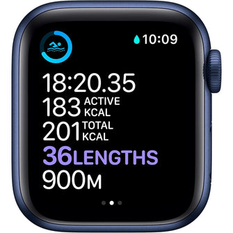 Apple Watch Series 6 (GPS, 40mm) – Blue Aluminium Case with Deep Navy Sport Band – Regular Size