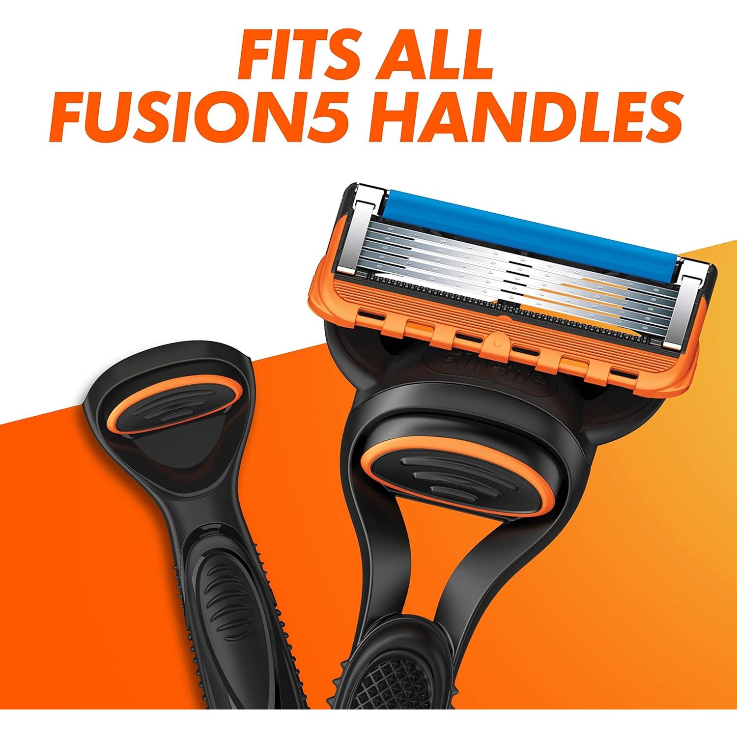 Gillette Fusion5 Razor Blades Men, Pack of 8 Razor Blade Refills with Precision Trimmer, 5 Anti-Friction Blades - 6