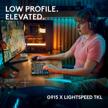 Buy Logitech,Logitech G915 TKL LIGHTSPEED Wireless Gaming Keyboard - Low-Profile, Double-Shot PBT Keycaps, RGB Backlighting, GL Brown Tactile Switches, QWERTY UK Layout - Black - Gadcet UK | UK | London | Scotland | Wales| Near Me | Cheap | Pay In 3 | gaming keyboard