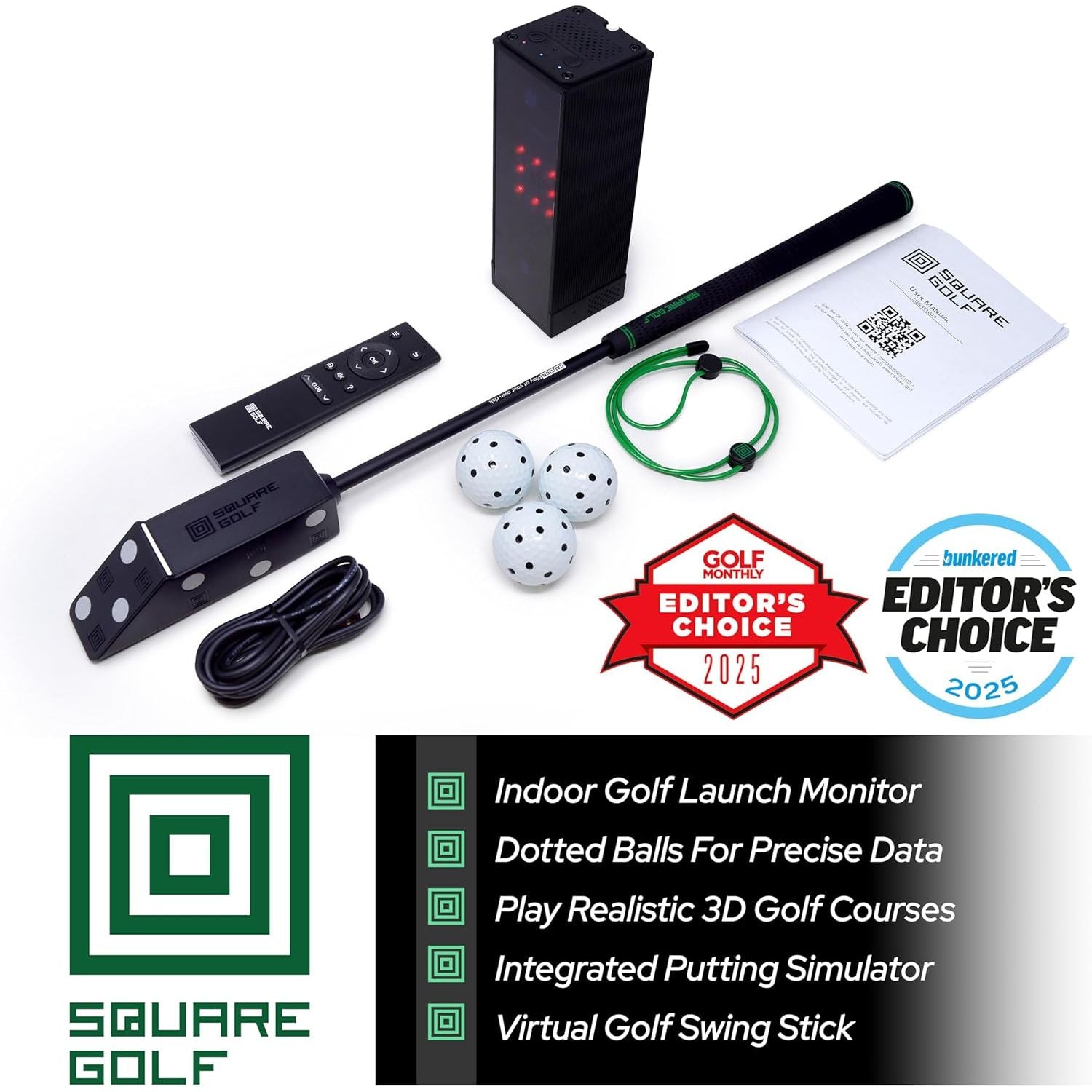 Buy Square,Square Golf Indoor Golf Launch Monitor – Portable Golf Simulator & Swing Analysis System - Gadcet UK | UK | London | Scotland | Wales| Near Me | Cheap | Pay In 3 | Golf Training Aids