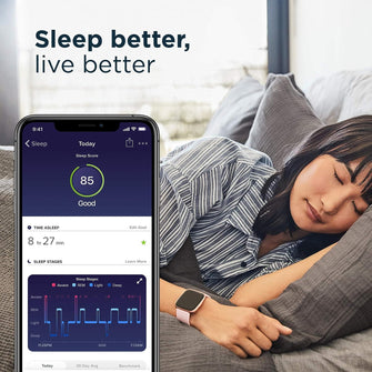 Buy Fitbit,Fitbit Versa 2 Special Edition Health and Fitness Smart Watch with Heart Rate, Music, Alexa Built-In, Sleep and Swim Tracking, Navy and Pink Woven/Copper Rose, One Size (S and L Bands Included) - Gadcet UK | UK | London | Scotland | Wales| Ireland | Near Me | Cheap | Pay In 3 | Watches