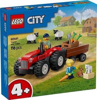 Buy Lego,LEGO City Red Farm Tractor with Trailer & Sheep (60461) – Farm Playset with Animal Figures – Montessori Toy for Kids Aged 4+ - Gadcet UK | UK | London | Scotland | Wales| Near Me | Cheap | Pay In 3 | Building Toys