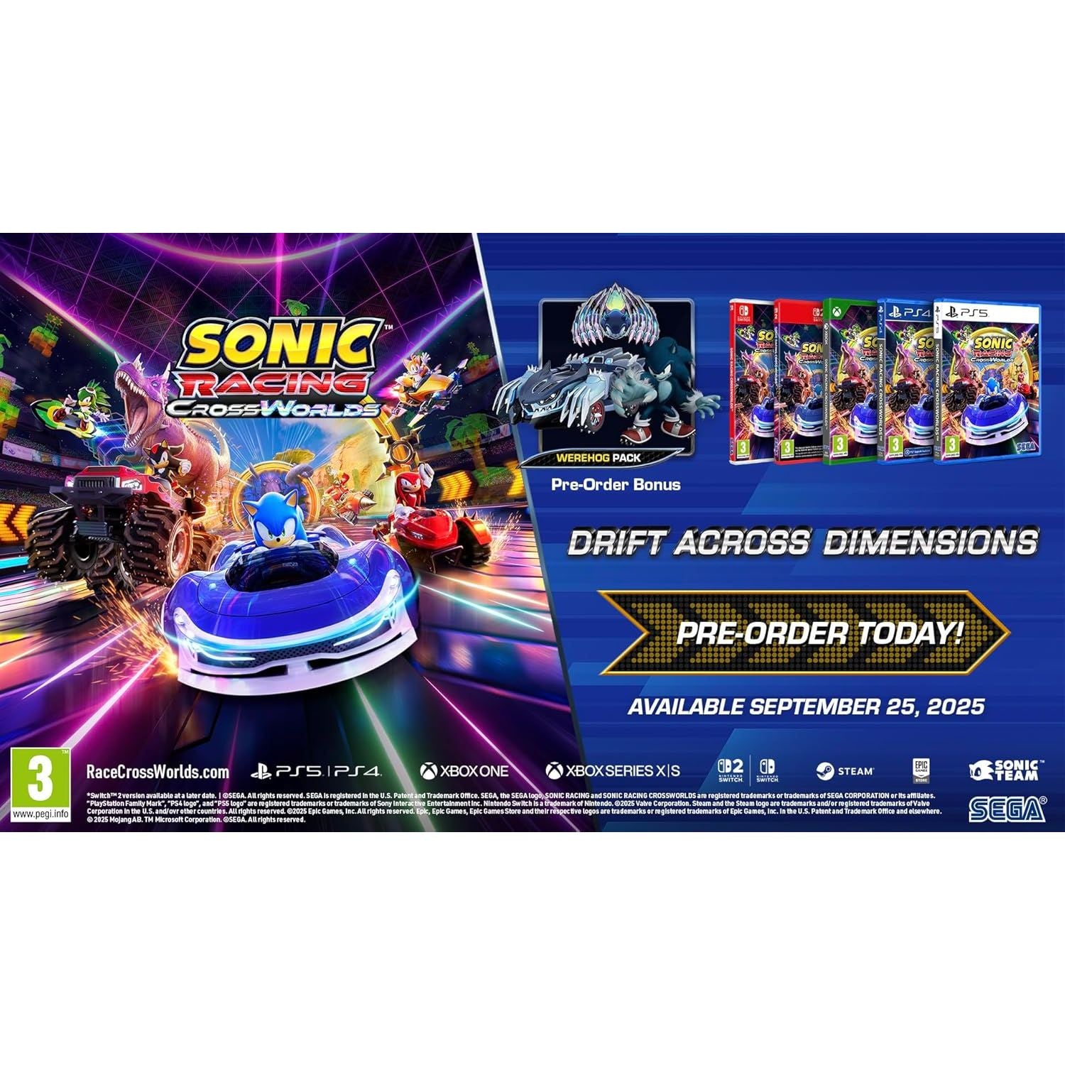 Buy PlayStation,Sonic Racing: CrossWorlds - PS4 Game - Gadcet UK | UK | London | Scotland | Wales| Near Me | Cheap | Pay In 3 | Video Game Software