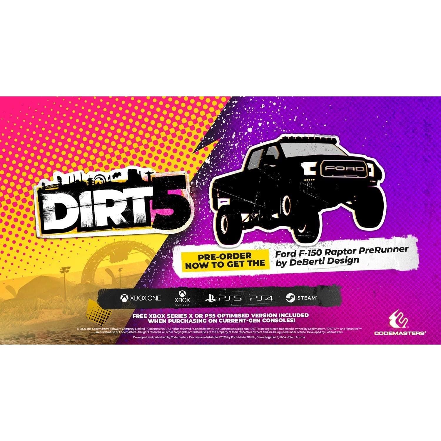 Buy PS5,Dirt 5 - Ford Raptor Edition (PS5) - Gadcet UK | UK | London | Scotland | Wales| Ireland | Near Me | Cheap | Pay In 3 | Video Game Software