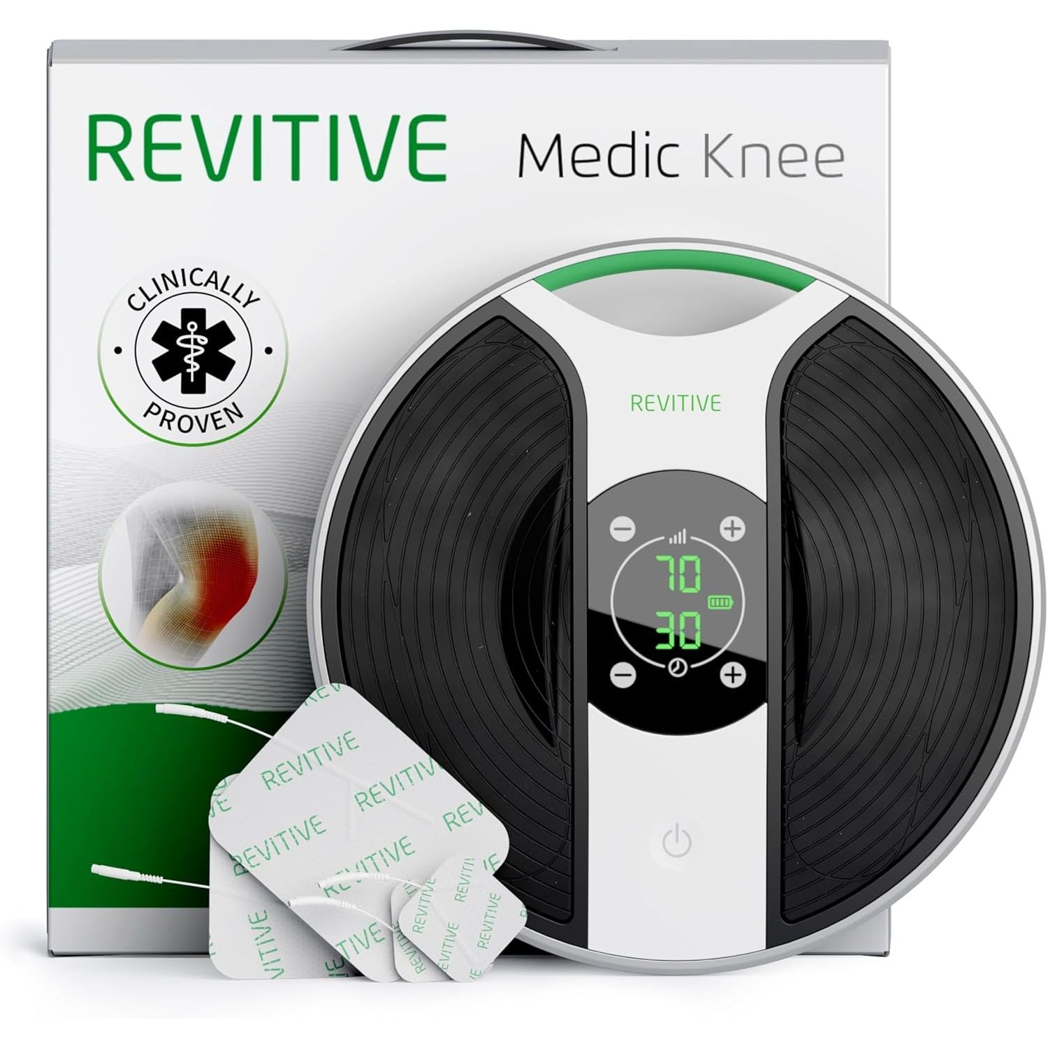 Buy Cashtro Ltd,Revitive Medic Knee Circulation Booster – Drug-Free Knee Pain Relief Device with Thigh Pads, TENS Pads & Rechargeable Cordless Use - Gadcet UK | UK | London | Scotland | Wales| Near Me | Cheap | Pay In 3 | Knee Pain Relief
