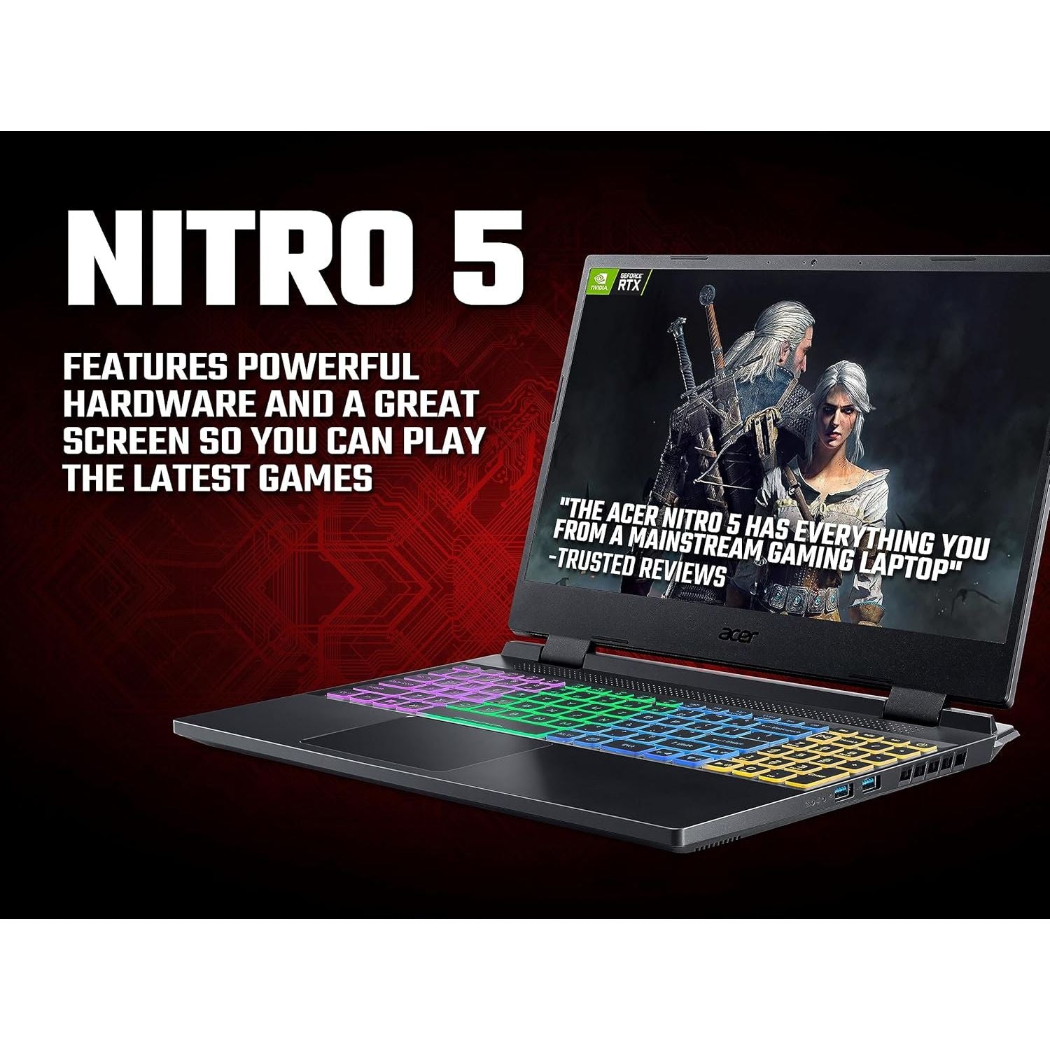 Buy Acer,Acer Nitro 5 AN515-58 Gaming Laptop - Intel Core i7-12650H, 16GB, 1TB SSD, NVIDIA GeForce RTX 4060 8G, 15.6" FHD IPS 144Hz, Windows 11 , Black - Gadcet UK | UK | London | Scotland | Wales| Near Me | Cheap | Pay In 3 | Laptops