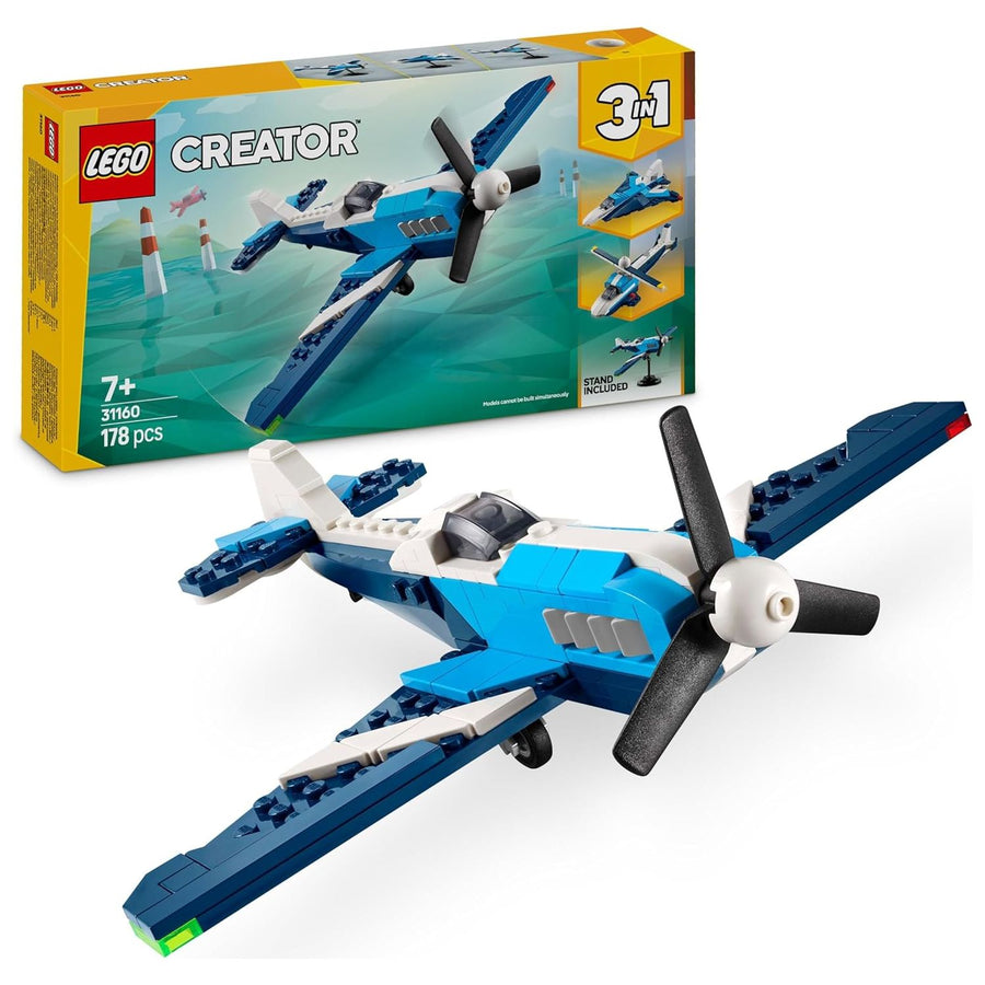 LEGO Creator 3in1 Aircraft: Race Plane Toy Transforms into a Jet