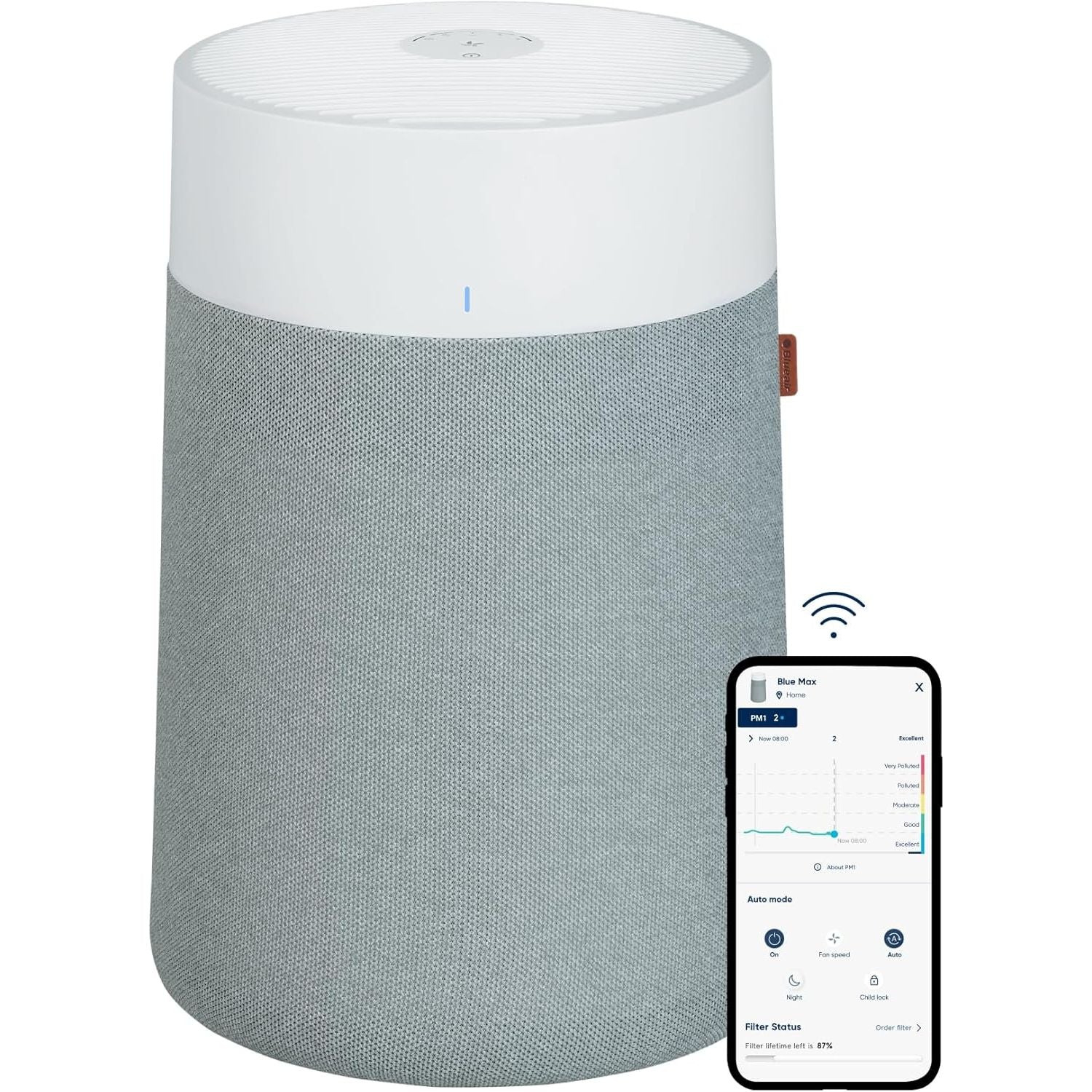 Buy Blueair,Blueair Blue Max 3350i Smart WiFi Air Purifier – HEPASilent Filter, Covers up to 86m² – Removes 99.97% of Pollen, Dust, Mould, Bacteria & Viruses – Activated Carbon for VOCs & Odours - Gadcet UK | UK | London | Scotland | Wales| Near Me | Cheap | Pay In 3 | Air Purifier