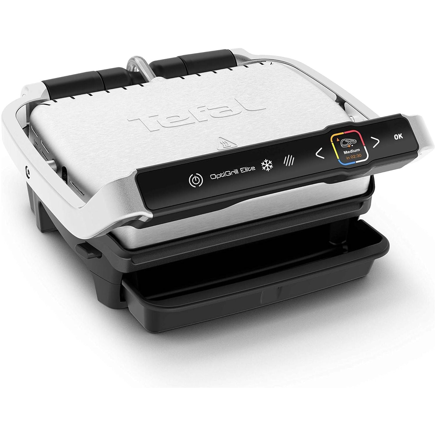Buy TEFAL,Tefal OptiGrill Elite GC750D40 Intelligent Health Grill – 2000W, 4-6 Portions, Black & Stainless Steel - Gadcet UK | UK | London | Scotland | Wales| Near Me | Cheap | Pay In 3 | Sandwich Makers