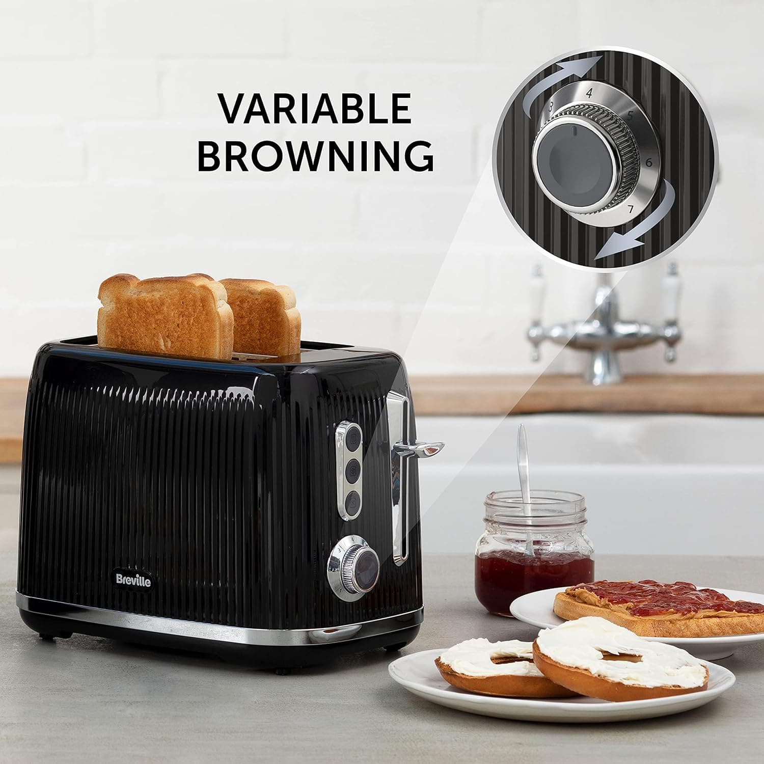 Buy BREVILLE,Breville Bold Black 2-Slice Toaster with High-Lift and Wide Slots | Black and Silver Chrome - Gadcet UK | UK | London | Scotland | Wales| Ireland | Near Me | Cheap | Pay In 3 | Electronics