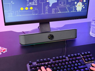 Buy Trust Gaming#,Trust Gaming GXT 1619 Rhox RGB Soundbar – 12W USB Powered PC Speakers with 3.5mm Jack, Plug & Play Stereo Audio for Desktop, Laptop, Computer – Black/Grey - Gadcet UK | UK | London | Scotland | Wales| Near Me | Cheap | Pay In 3 | Speaker