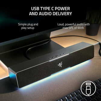 Buy Razer,Razer Leviathan V2 X Compact PC Gaming Soundbar - Full-Range Drivers, USB-C, Bluetooth 5.0, Black - Gadcet UK | UK | London | Scotland | Wales| Ireland | Near Me | Cheap | Pay In 3 | Bluetooth Speakers