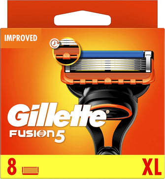 Gillette Fusion5 Razor Blades Men, Pack of 8 Razor Blade Refills with Precision Trimmer, 5 Anti-Friction Blades - 1