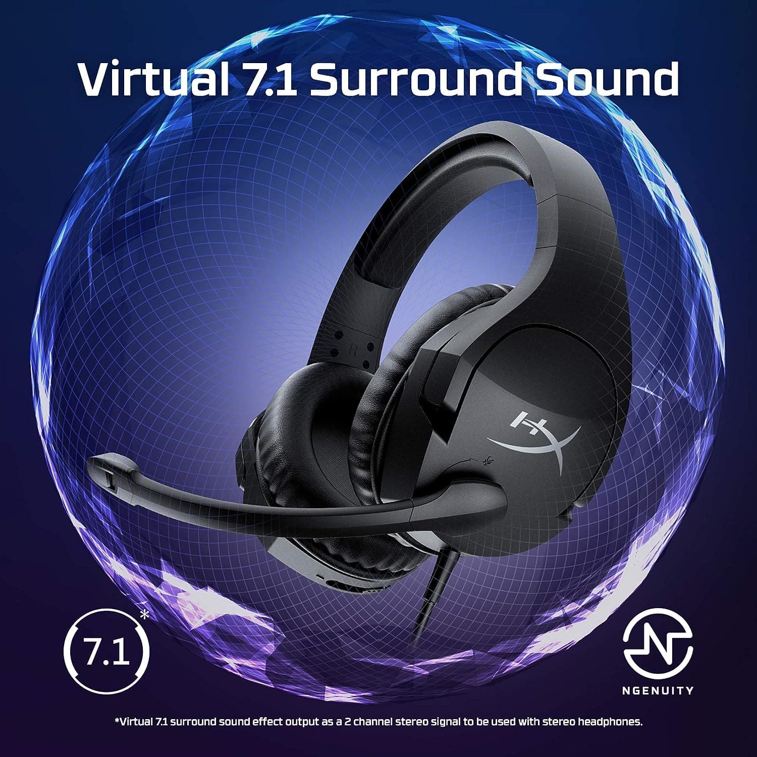 Buy HyperX,HyperX Cloud Stinger S 7.1 PC Gaming Headset - Black - Gadcet UK | UK | London | Scotland | Wales| Ireland | Near Me | Cheap | Pay In 3 | Headphones & Headsets