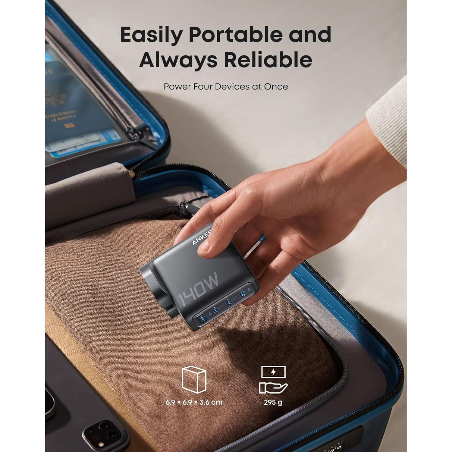 Buy Anker,Anker 140W USB-C Laptop Charger 4-Port GaN Power Adapter - Gadcet UK | UK | London | Scotland | Wales| Near Me | Cheap | Pay In 3 | Power Adapters & Chargers